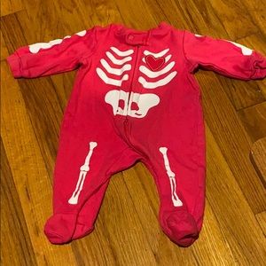 Small Wonders Pink Skeleton Onsie, 0-3 months